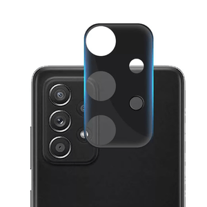 Folie protectie camera compatibila cu Samsung Galaxy A32 5G, Sticla 9H, Negru-Transparent