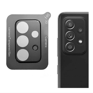 Folie protectie camera compatibila cu Samsung Galaxy A32 5G, Sticla 9H, Negru-Transparent