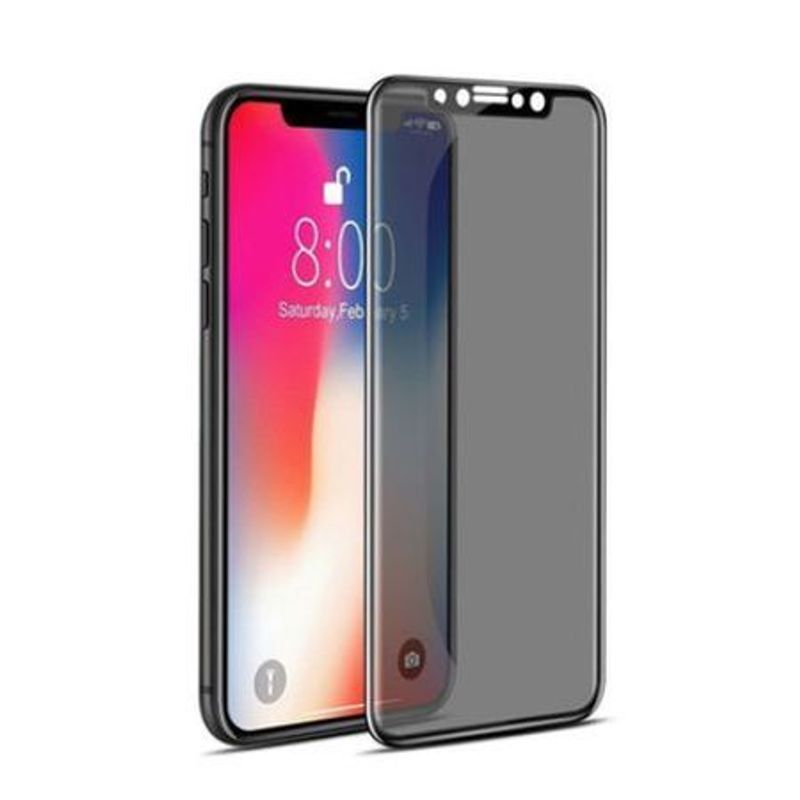 Laptop, Telefoane si Tablete - Telefoane mobile si accesorii - Accesorii Telefoane - Folii protectie telefoane - Folie de protectie compatibila cu iPhone X, sticla Privacy Anty-Spy, Negru - Infinity.ro