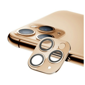 Folie protectie lentila camera compatibila cu  iPhone 11 Pro Max,  duritate 9H, Gold