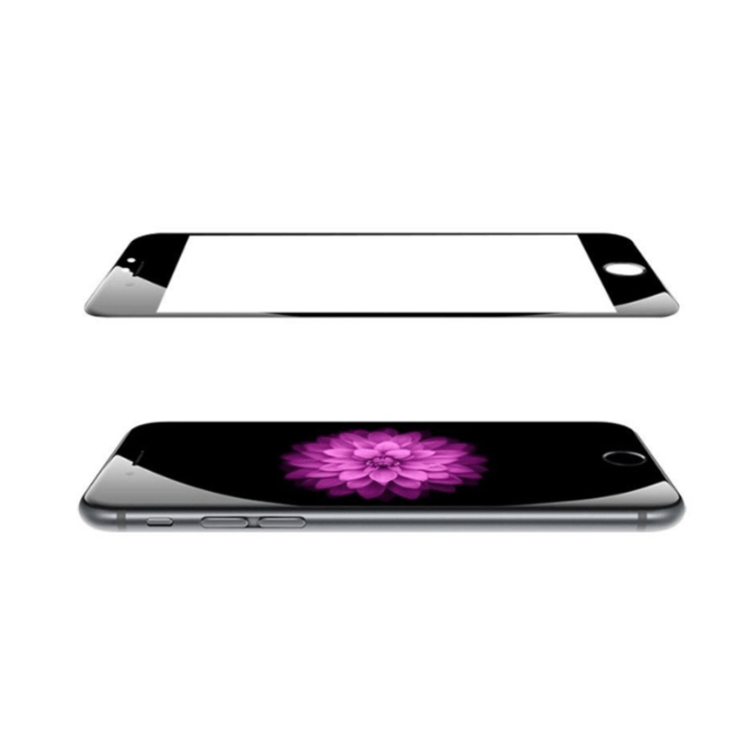 Laptop, Telefoane si Tablete - Telefoane mobile si accesorii - Accesorii Telefoane - Folii protectie telefoane - Folie protectie + kit de instalare compatibil cu iPhone 6, Tempered Glass Premium, Negru-Transparent - Infinity.ro