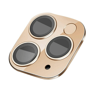 Folie protectie lentila camera compatibila cu  iPhone 11 Pro Max,  duritate 9H, Gold