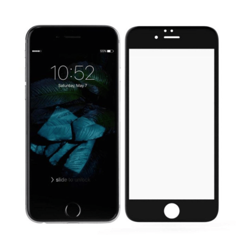 Laptop, Telefoane si Tablete - Telefoane mobile si accesorii - Accesorii Telefoane - Folii protectie telefoane - Folie protectie + kit de instalare compatibil cu iPhone 6, Tempered Glass Premium, Negru-Transparent - Infinity.ro