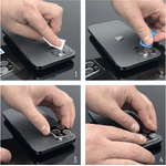 Laptop, Telefoane si Tablete - Telefoane mobile si accesorii - Accesorii Telefoane - Folii protectie telefoane - Folie protectie camera compatibila cu iPhone 12 Pro, Sticla securizata 9H, gri inchis /  transparenta - Infinity.ro