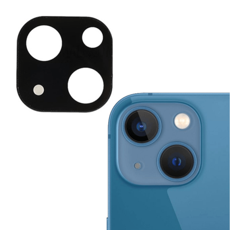 Laptop, Telefoane si Tablete - Telefoane mobile si accesorii - Accesorii Telefoane - Folii protectie telefoane - Folie protectie camera  compatibila cu iPhone 13, Sticla securizata 9H, Negru Transparent - Infinity.ro