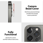 Laptop, Telefoane si Tablete - Telefoane mobile si accesorii - Accesorii Telefoane - Folii protectie telefoane - Folie protectie camera compatibila cu iPhone 12 Pro, Sticla securizata 9H, gri inchis /  transparenta - Infinity.ro