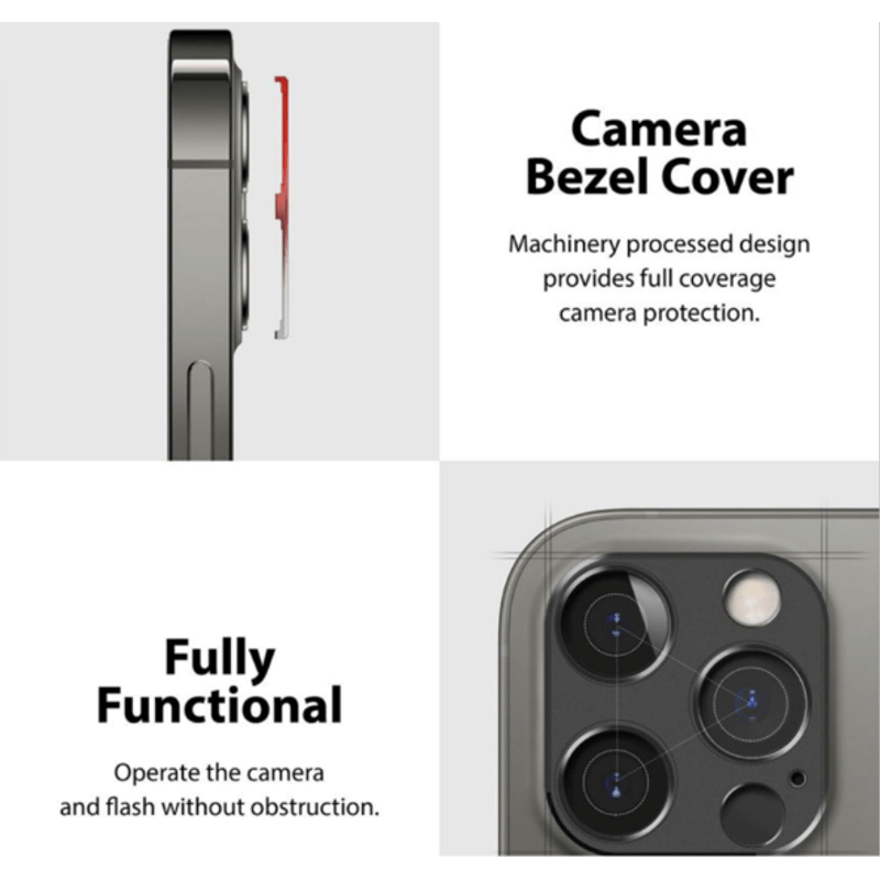 Laptop, Telefoane si Tablete - Telefoane mobile si accesorii - Accesorii Telefoane - Folii protectie telefoane - Folie protectie camera compatibila cu iPhone 12 Pro, Sticla securizata 9H, gri inchis /  transparenta - Infinity.ro