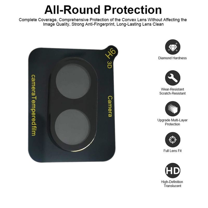 Laptop, Telefoane si Tablete - Telefoane mobile si accesorii - Accesorii Telefoane - Folii protectie telefoane - Folie camera pentru Oppo A58/A78, Sticla securizata 9H, Negru-Transparent - Infinity.ro