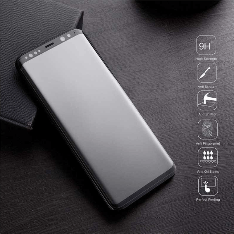 Laptop, Telefoane si Tablete - Telefoane mobile si accesorii - Accesorii Telefoane - Folii protectie telefoane - Folie protectie compatibia cu Samsung Galaxy Note 9, Sticla Temperata 9H, Negru-Transparent - Infinity.ro