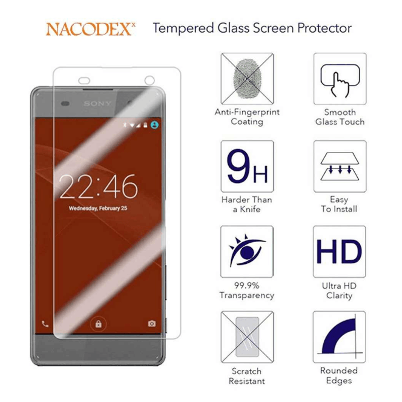 Laptop, Telefoane si Tablete - Telefoane mobile si accesorii - Accesorii Telefoane - Folii protectie telefoane - Folie protectie compatibila cu Sony Xperia XA, 9H full-screen, sticla temperata,Transparent - Infinity.ro