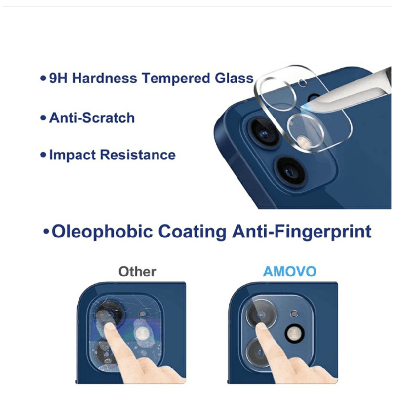 Laptop, Telefoane si Tablete - Telefoane mobile si accesorii - Accesorii Telefoane - Folii protectie telefoane - Folie pentru camera spate iPhone 12 Mini, sticla securizata 10H, transparenta - Infinity.ro