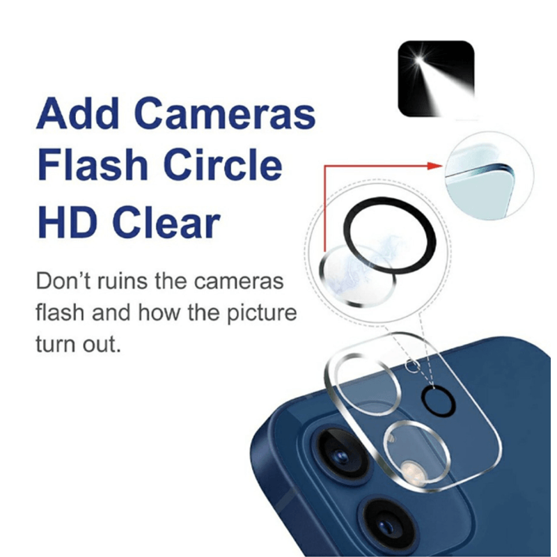 Laptop, Telefoane si Tablete - Telefoane mobile si accesorii - Accesorii Telefoane - Folii protectie telefoane - Folie pentru camera spate iPhone 12 Mini, sticla securizata 10H, transparenta - Infinity.ro