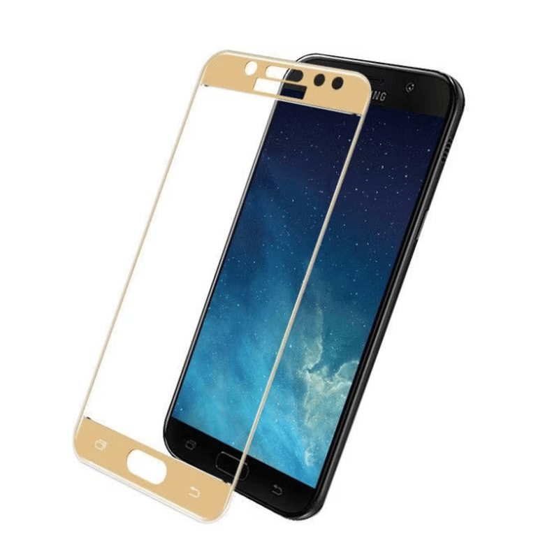 Laptop, Telefoane si Tablete - Telefoane mobile si accesorii - Accesorii Telefoane - Folii protectie telefoane - Folie protectoare compatibila cu Samsung J3 2017, 3D, Tempered Glass 9H, Auriu - Infinity.ro