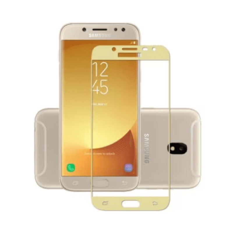 Laptop, Telefoane si Tablete - Telefoane mobile si accesorii - Accesorii Telefoane - Folii protectie telefoane - Folie protectoare compatibila cu Samsung J3 2017, 3D, Tempered Glass 9H, Auriu - Infinity.ro