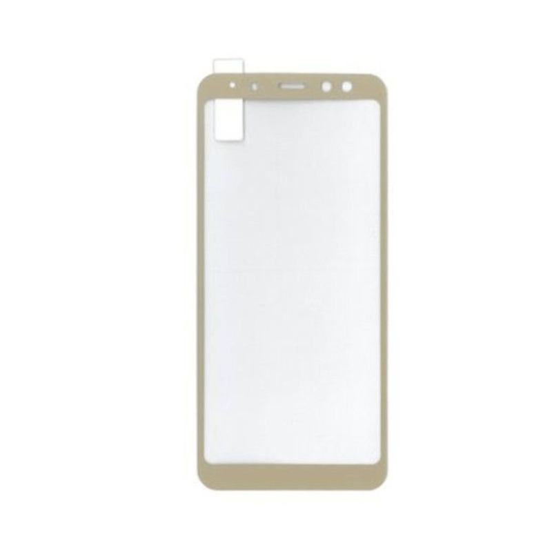 Laptop, Telefoane si Tablete - Telefoane mobile si accesorii - Accesorii Telefoane - Folii protectie telefoane - Folie de sticla pentru Samsung Galaxy A8 Plus 2018, Fullscreen 9H, Auriu - Infinity.ro