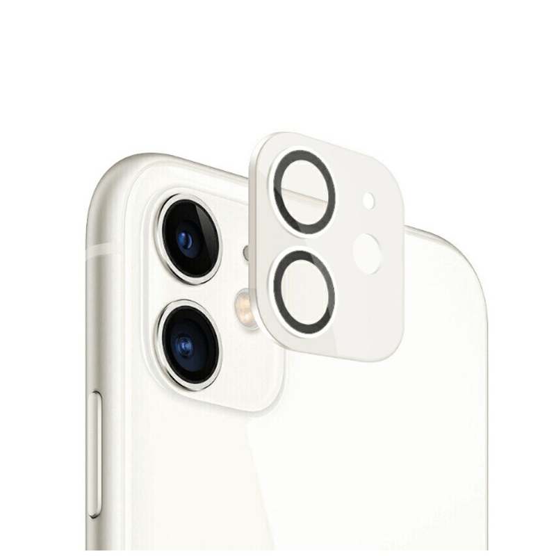 Laptop, Telefoane si Tablete - Telefoane mobile si accesorii - Accesorii Telefoane - Folii protectie telefoane - Folie protectie camera compatibila cu iPhone 11, rezistenta 9H, Alb - Infinity.ro