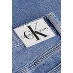 Fashion, accesorii si bijuterii - Femei - Imbracaminte femei - Pantaloni femei - Blugi scurti Calvin Klein Jeans cu talie inalta si terminatie nefinisata Albastru deschis 32 US - Infinity.ro