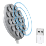 Laptop, Telefoane si Tablete - Telefoane mobile si accesorii - Accesorii Telefoane - Incarcatoare telefoane - Incarcator wireless cu ventuze de prindere 10 W, cablu inclus, Alb - Infinity.ro