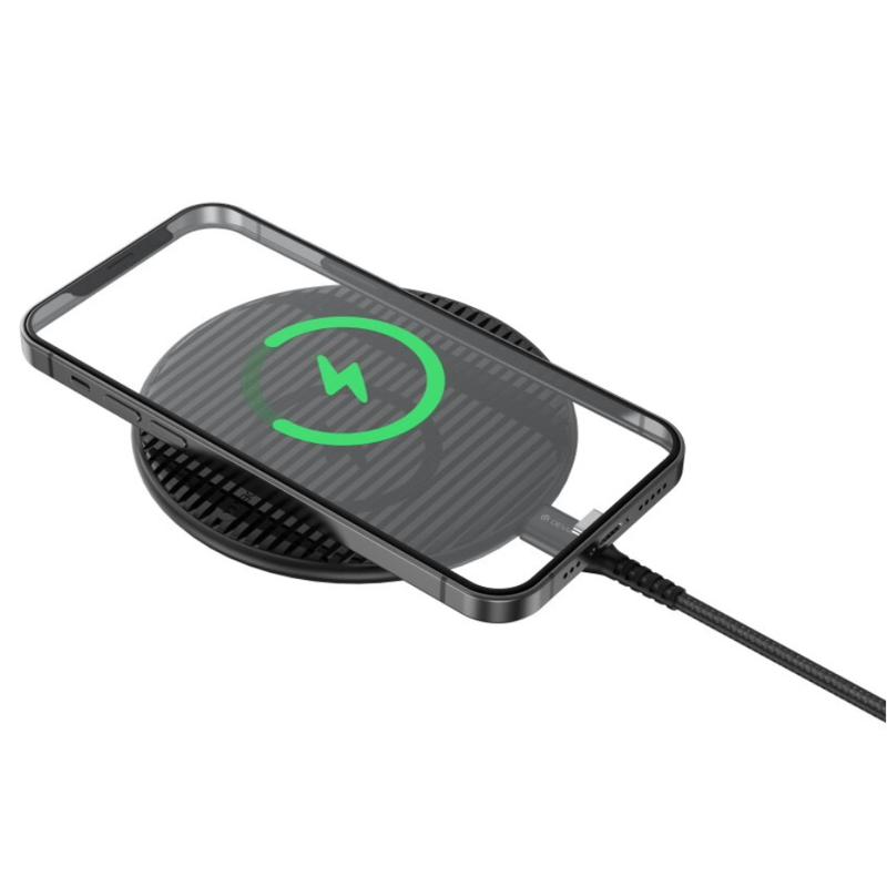 Laptop, Telefoane si Tablete - Telefoane mobile si accesorii - Accesorii Telefoane - Incarcatoare telefoane - Incarcator Wireless Devia Aurora compatibil cu iOS si Android, Tehnologie QI avansata pentru incarcare rapida, 15W , Negru - Infinity.ro