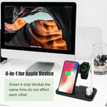 Laptop, Telefoane si Tablete - Telefoane mobile si accesorii - Accesorii Telefoane - Incarcatoare telefoane - Dock incarcare wireless 4in1  pentru iPhone, AirPods, Apple Watch si Pix pentru iPad, cablu Type-C, Negru - Infinity.ro
