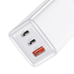 Laptop, Telefoane si Tablete - Telefoane mobile si accesorii - Accesorii Telefoane - Incarcatoare telefoane - Incarcator de priza 65 W cu tehnologie Quick Charge, dotat cu 2 porturi USB-C si 1 port USB-A, Alb - Infinity.ro