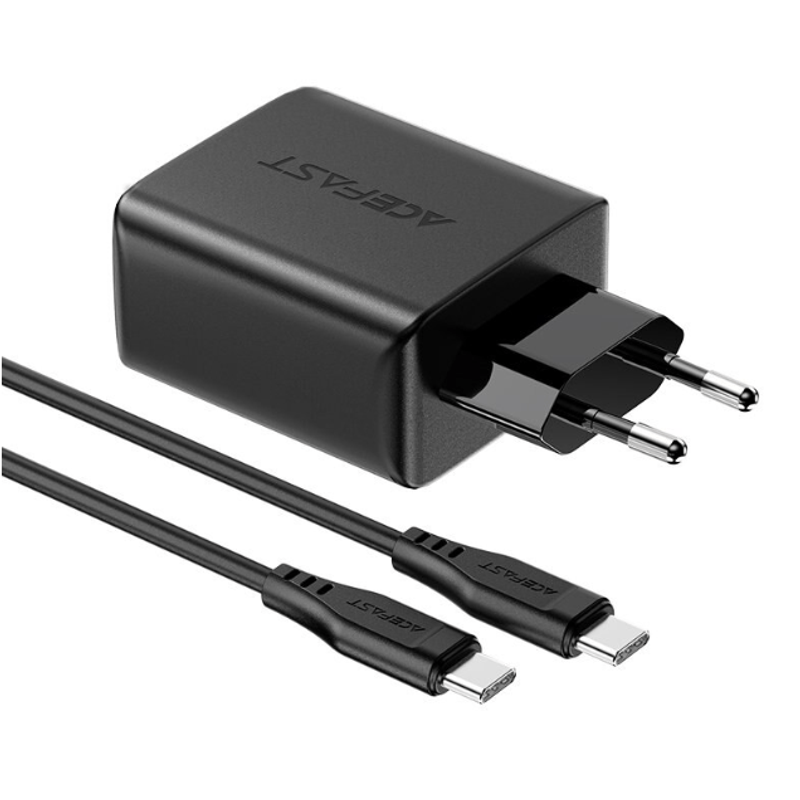 Laptop, Telefoane si Tablete - Telefoane mobile si accesorii - Accesorii Telefoane - Incarcatoare telefoane - Incarcator Acefast, 1 x USB 65W, 2 x USB Type C, Tehnologii de Incarcare Rapida PD, QC 3.0, AFC, FCP, Cablu Type-C la Type-C inclus, Neagra - Infinity.ro