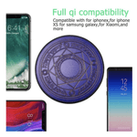 Laptop, Telefoane si Tablete - Telefoane mobile si accesorii - Accesorii Telefoane - Incarcatoare telefoane - Incarcator wireless cu functie de incarcare rapida, lumini de prezenta si conector MicroUSB, Mov - Infinity.ro