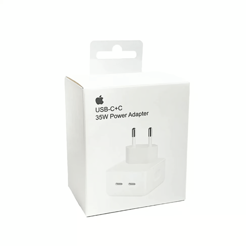 Laptop, Telefoane si Tablete - Telefoane mobile si accesorii - Accesorii Telefoane - Incarcatoare telefoane - Adaptor retea Apple Dual Port USB-C 35W cu incarcare rapida pentru iPhone, iPad, MacBook, AirPods si Apple Watch, alba - Infinity.ro