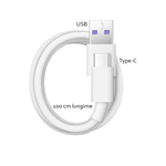 Laptop, Telefoane si Tablete - Telefoane mobile si accesorii - Accesorii Telefoane - Incarcatoare telefoane - Set incarcator retea , cu cablu de date USB la Type-C de 1 metru, alb - Infinity.ro