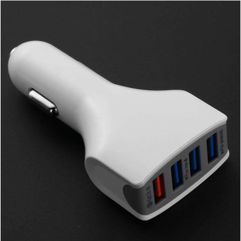 Laptop, Telefoane si Tablete - Telefoane mobile si accesorii - Accesorii Telefoane - Incarcatoare telefoane - Incarcator auto 4xUSB, Fast Charge 3.0 Qualcomm, White - Infinity.ro