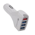 Laptop, Telefoane si Tablete - Telefoane mobile si accesorii - Accesorii Telefoane - Incarcatoare telefoane - Incarcator auto 4xUSB, Fast Charge 3.0 Qualcomm, White - Infinity.ro
