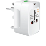 Laptop, Telefoane si Tablete - Telefoane mobile si accesorii - Accesorii Telefoane - Incarcatoare telefoane - Adaptor global retea pentru calatorii, 125-250V, include saculet de transportare, Alb - Infinity.ro