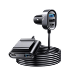 Laptop, Telefoane si Tablete - Telefoane mobile si accesorii - Accesorii Telefoane - Incarcatoare telefoane - Incarcator auto cu 5 porturi USB, putere de 72W si cablu extins de 1.5m, Negru - Infinity.ro