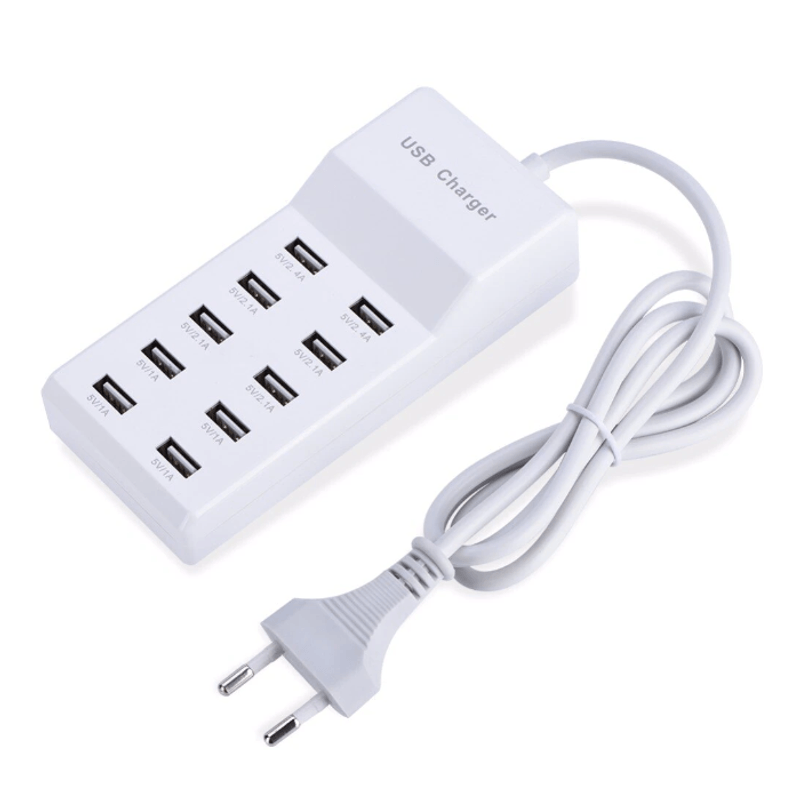 Laptop, Telefoane si Tablete - Telefoane mobile si accesorii - Accesorii Telefoane - Incarcatoare telefoane - Statie de incarcare pentru incarcare, 10xUSB, Fast Charge, Alb - Infinity.ro