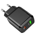 Laptop, Telefoane si Tablete - Telefoane mobile si accesorii - Accesorii Telefoane - Incarcatoare telefoane - Incarcator Retea HOCO N5, 20W, Cu Cablu USB-C, Suport Quick Charge, Porturi USB si USB-C, Negru - Infinity.ro