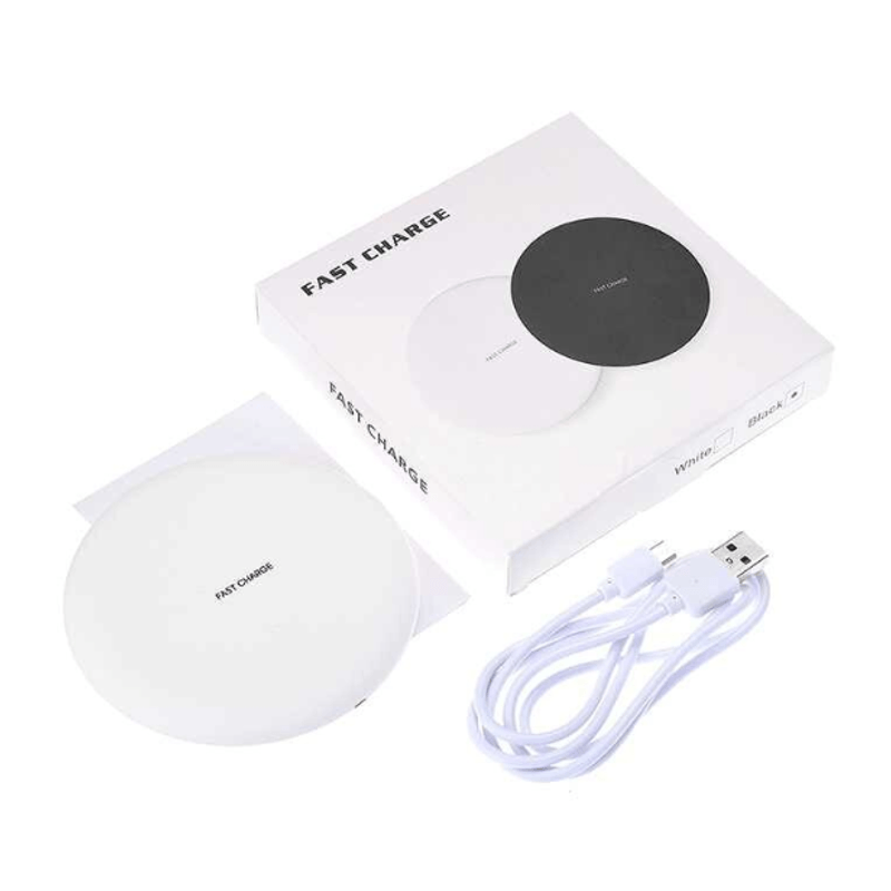 Laptop, Telefoane si Tablete - Telefoane mobile si accesorii - Accesorii Telefoane - Incarcatoare telefoane - Incarcator wireless universal cu tehnologie Fast Charge, conector MicroUSB, Alb - Infinity.ro