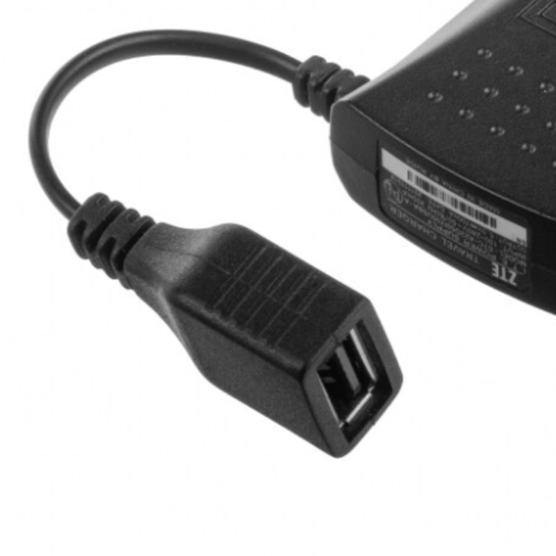 Laptop, Telefoane si Tablete - Telefoane mobile si accesorii - Accesorii Telefoane - Incarcatoare telefoane - Incarcator de perete cu cablu USB-A mama integrat, 700 mAh, Negru - Infinity.ro