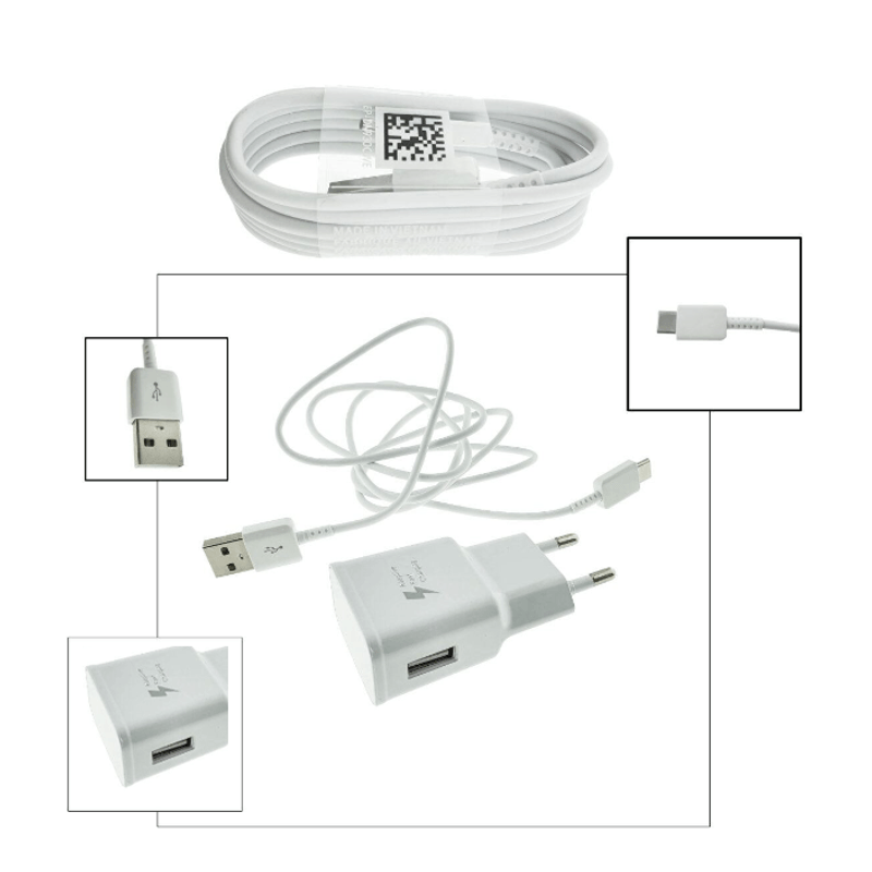 Laptop, Telefoane si Tablete - Telefoane mobile si accesorii - Accesorii Telefoane - Incarcatoare telefoane - Incarcator retea cu cablu de date Type-C de 1 metru inclus, Alb, si Adaptive Fast Charge de 15W, 1xUSB - Infinity.ro