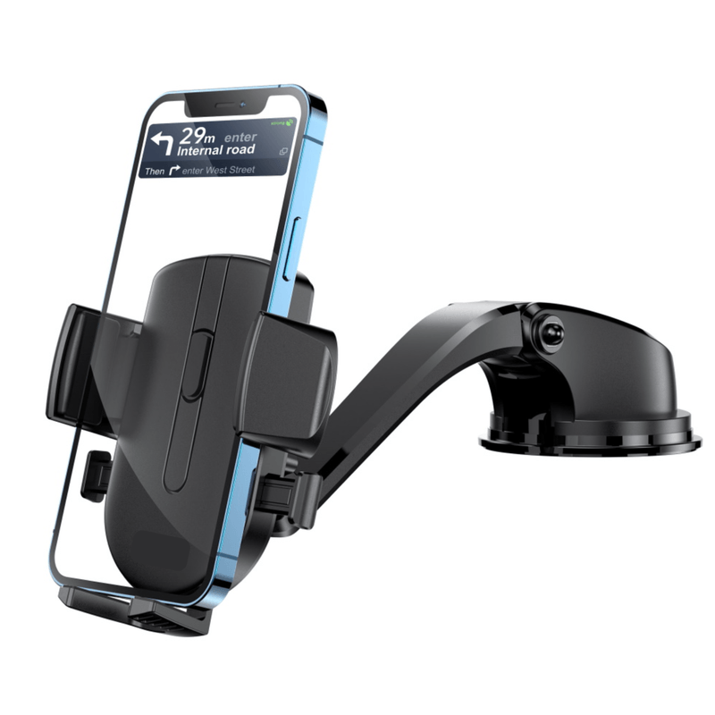 Laptop, Telefoane si Tablete - Telefoane mobile si accesorii - Accesorii Telefoane - Suport si docking telefoane - Suport auto de inalta calitate, negru, pentru telefon, cu montare pe bord sau parbriz, ajustabil si cu rotatie completa la 360 de grade - Infinity.ro