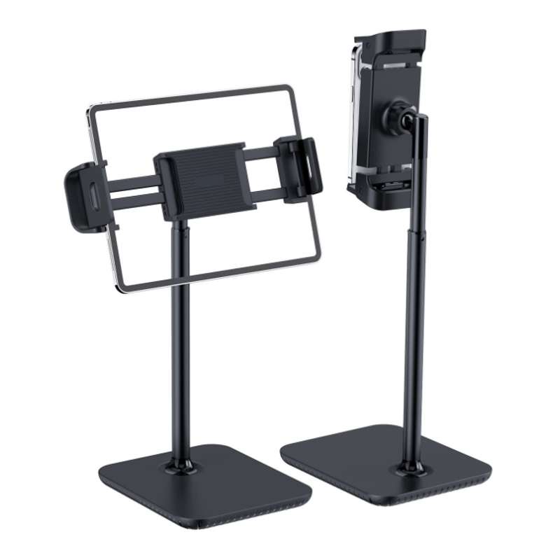 Laptop, Telefoane si Tablete - Telefoane mobile si accesorii - Accesorii Telefoane - Suport si docking telefoane - Suport de birou pentru telefoane/tablete de (4.7-12.9 inch), Telescopic si Reglabil, Baza stabila, Negru - Infinity.ro