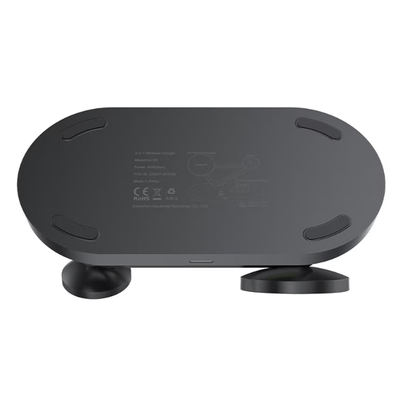 Laptop, Telefoane si Tablete - Telefoane mobile si accesorii - Accesorii Telefoane - Suport si docking telefoane - Suport compatibil cu iPhone cu MagSafe/Apple Watch/AirPods, incarcare  Wireless Qi 15W, Lumina Ambientala, Negru - Infinity.ro
