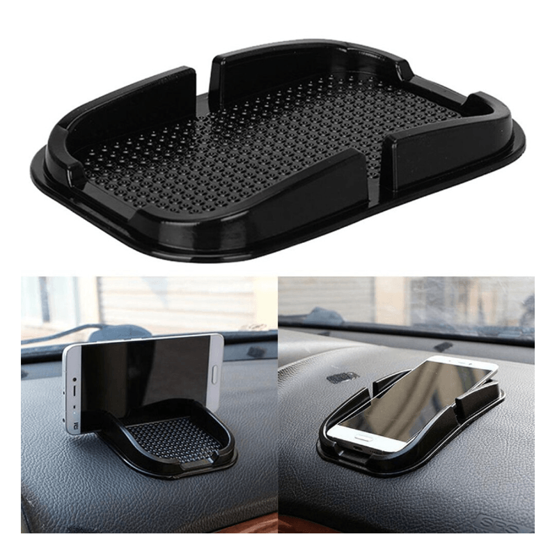 Auto si Moto - Piese auto si accesorii - Piese auto - Tuning - Suport Covoras Antialunecare Bord Masina, Material Silicon Cauciucat, Negru - Infinity.ro