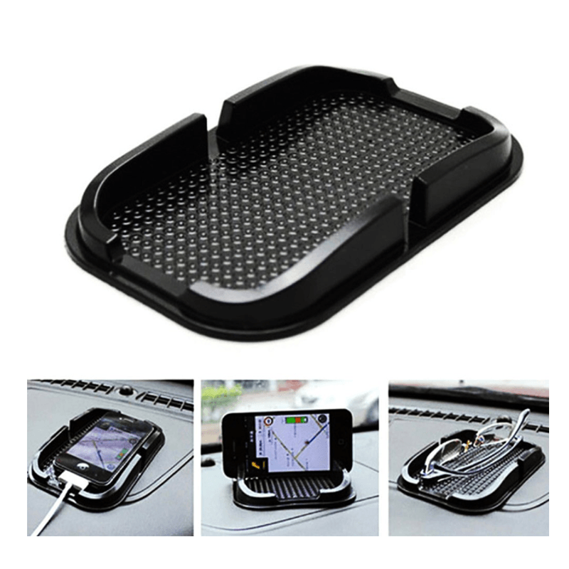 Auto si Moto - Piese auto si accesorii - Piese auto - Tuning - Suport Covoras Antialunecare Bord Masina, Material Silicon Cauciucat, Negru - Infinity.ro