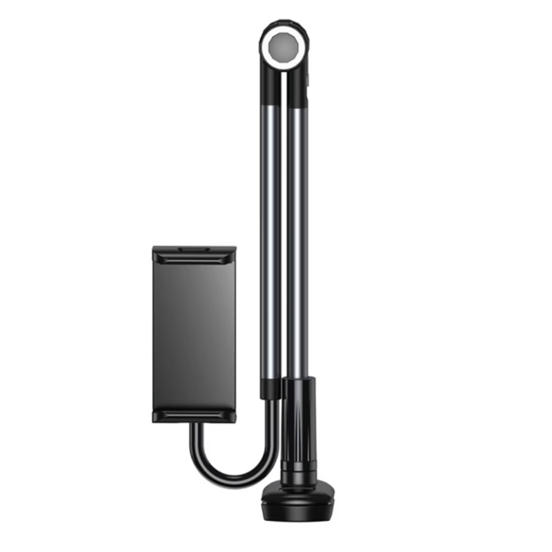 Laptop, Telefoane si Tablete - Telefoane mobile si accesorii - Accesorii Telefoane - Suport si docking telefoane - Suport birou compatibil cu telefoane si tablete cu dimensiuni de la 4.7-12.9 inch, Prindere cu clema, Reglabil, Negru - Infinity.ro