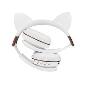 Casti wireless cu urechi de Pisica, bluetooth 5.0, Alb Auriu, ATX-BBL3071