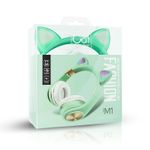 TV, Audio-Video si Foto - Portabile audio - Casti audio - Casti wireless cu urechi de Pisica, bluetooth 5.0, Verde Menta, ATX-BBL3073 - Infinity.ro