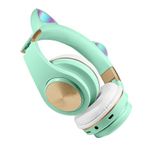 TV, Audio-Video si Foto - Portabile audio - Casti audio - Casti wireless cu urechi de Pisica, bluetooth 5.0, Verde Menta, ATX-BBL3073 - Infinity.ro