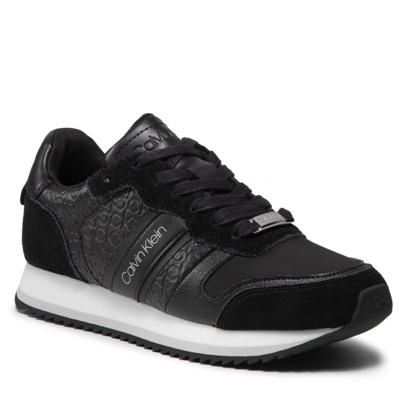 Fashion, accesorii si bijuterii - Femei - Incaltaminte femei - Sneakers si tenisi femei - Sneakers CALVIN KLEIN Retro Runner HW0HW00552 Ck Black BAX 37 EU Negru - Infinity.ro