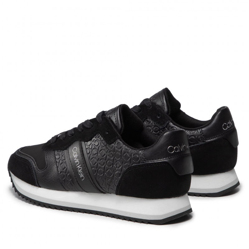Fashion, accesorii si bijuterii - Femei - Incaltaminte femei - Sneakers si tenisi femei - Sneakers CALVIN KLEIN Retro Runner HW0HW00552 Ck Black BAX 37 EU Negru - Infinity.ro