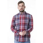 Fashion, accesorii si bijuterii - Barbati - Imbracaminte - Camasi barbati - Camasa Guess din bumbac cu guler button-down regular fit XL INTL Rosu - Infinity.ro